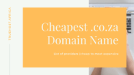 Cheapest .co.za Domain Name