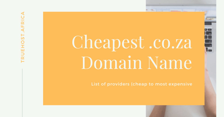 Cheapest .co.za Domain Name