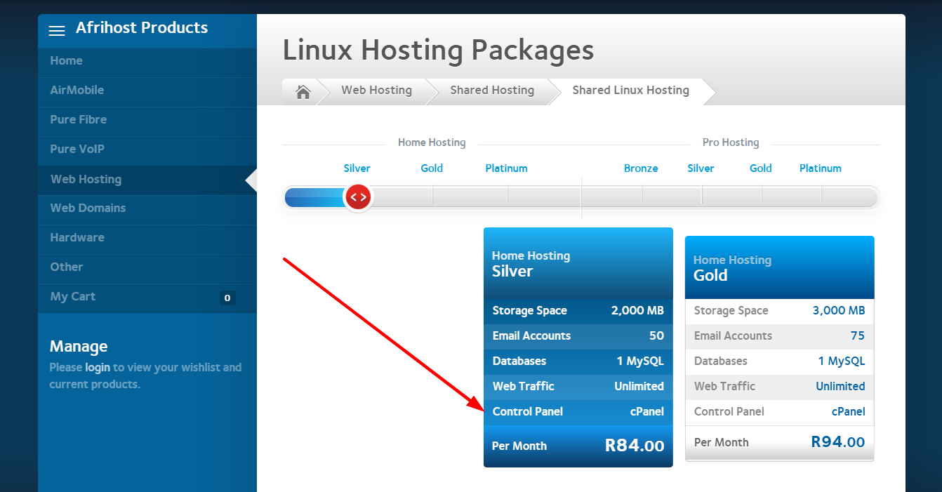 cPanel Hosting in South Africa 