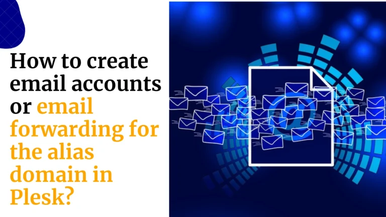 Email on alias domain plesk