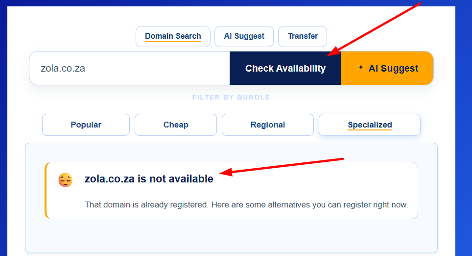 ZA Domain Name Requirements