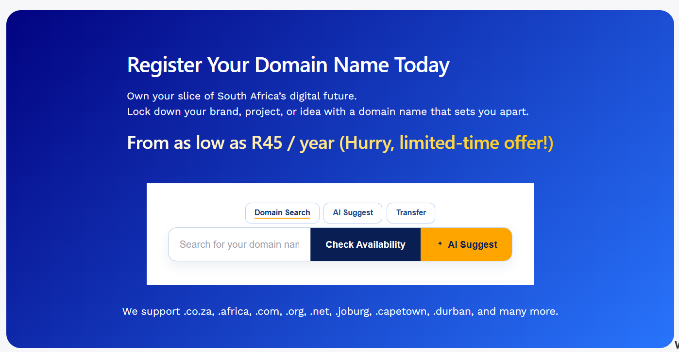 ZA Domain Name Requirements