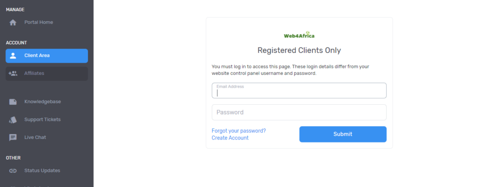 web4africa login