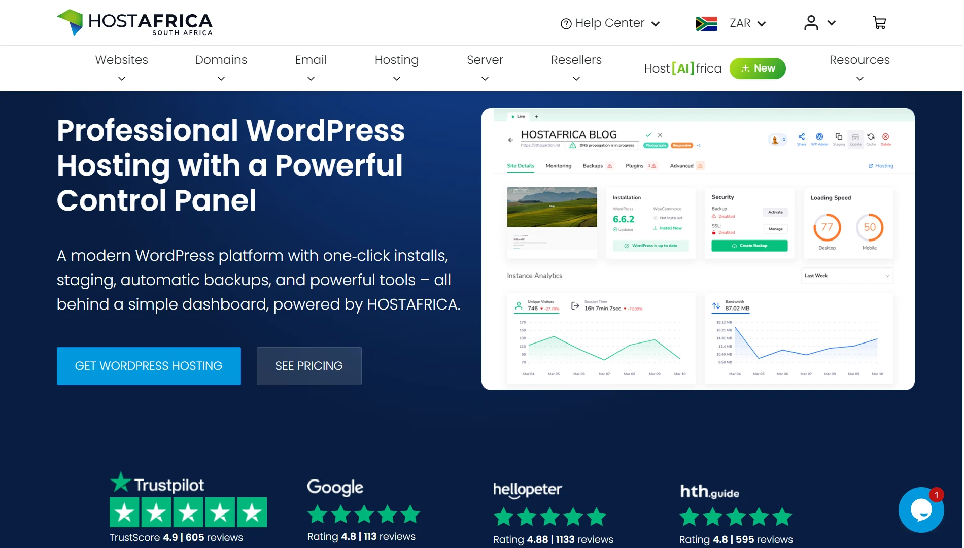 Wordpress hosting providers - Hostafrica