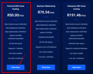 personal hosting south africa