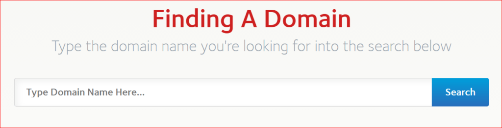 Finding a domain name on Afrihost
