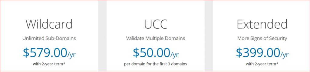 Network Solutions SSL Certificate Pricing