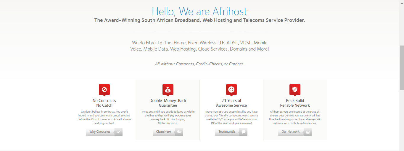 Afrihost web hosting