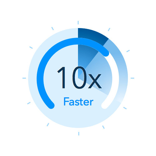 10x faster