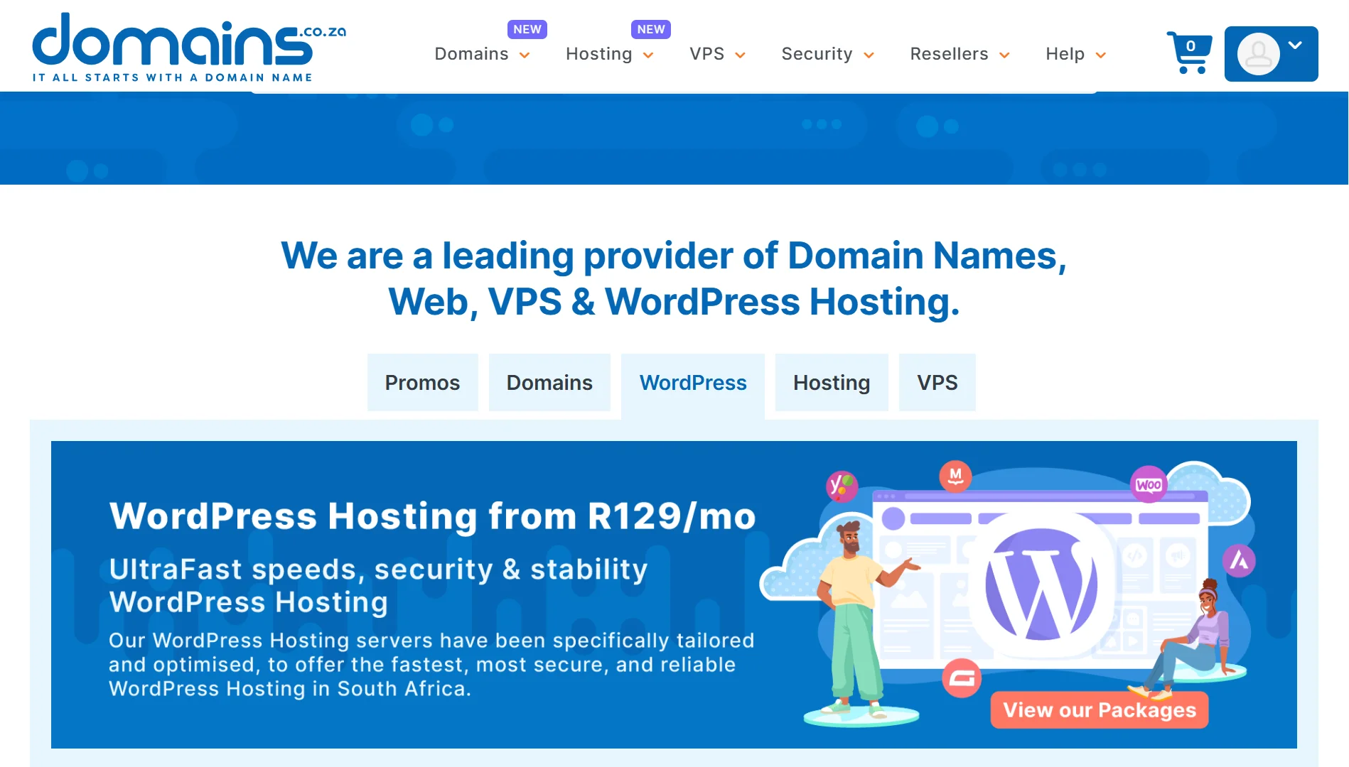 Best WordPress hosting in South Africa - Domains.co.za
