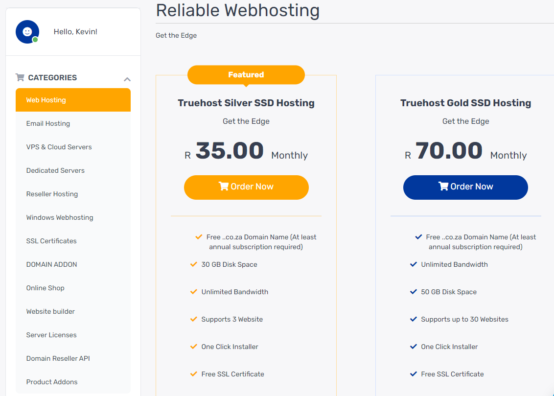 Cost Of Hosting A Website In South Africa