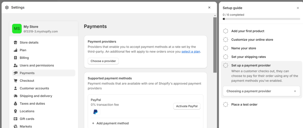 Set Up Payments