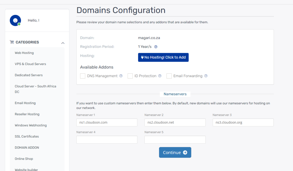 domain registration in south africa