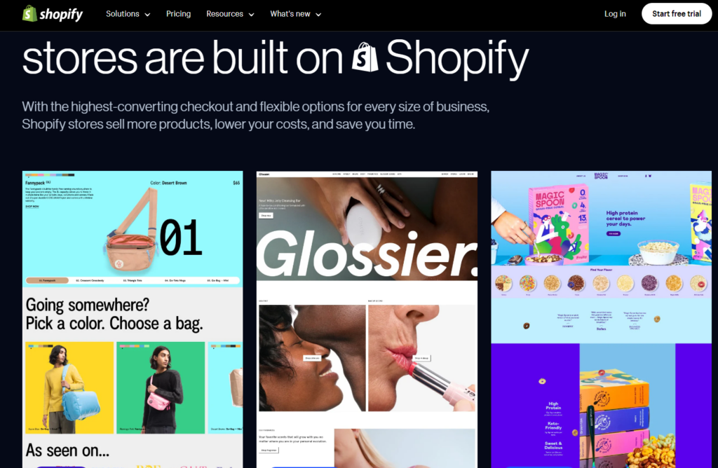 Shopify is an e-commerce platform that allows you to create your own online store to sell products online, including handmade crafts.