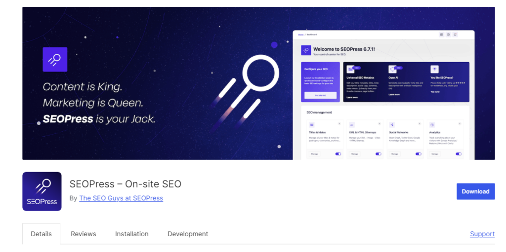 SEOPress is a relatively new entrant in the SEO plugin market but has quickly gained a reputation for offering a clean, ad-free experience with powerful features.