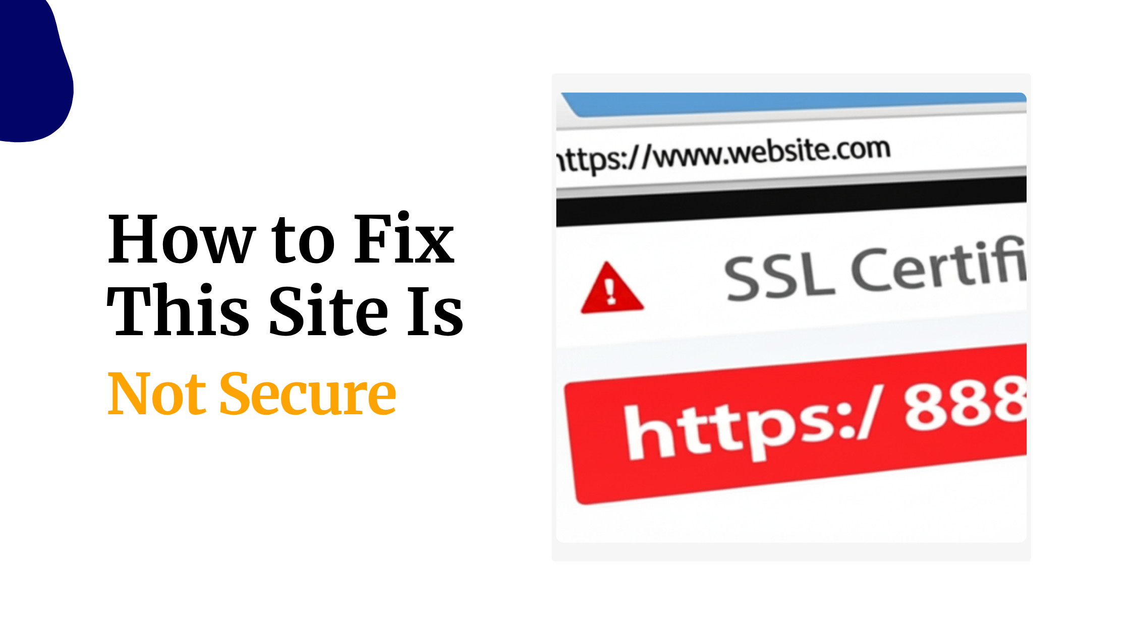 How to fix this site is not secure