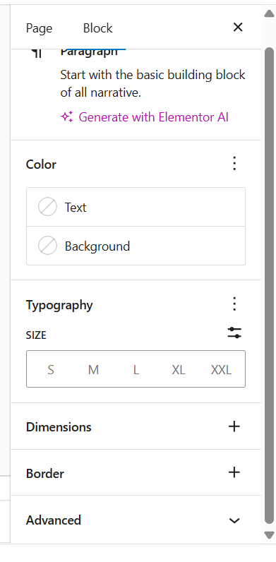 WordPress Block Editor: What It Is and How to Use It 10 A Screenshot of paragraph block settings panel