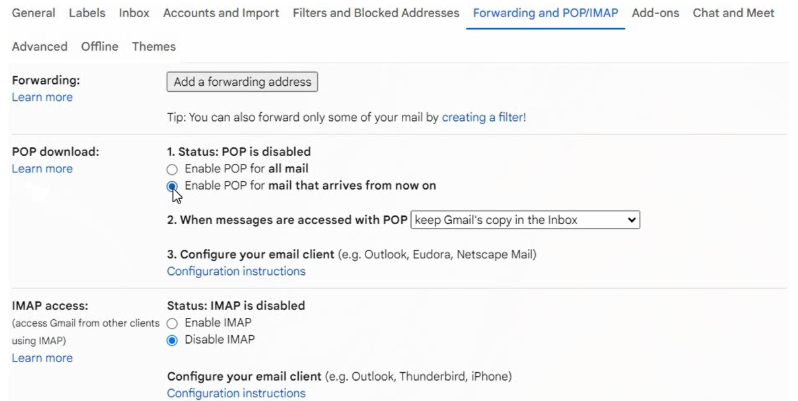 POP vs IMAP