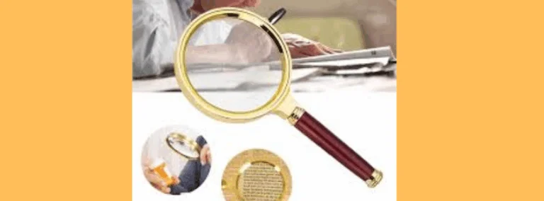 magnifying glass on set