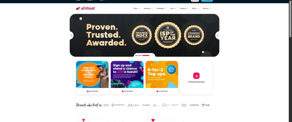 Afrihost email hosting