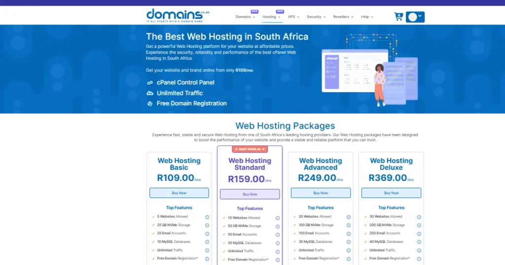 Best VPS Hosting in South Africa: Top 5 Managed & Unmanaged Plans (2026) 2 domains.co.za