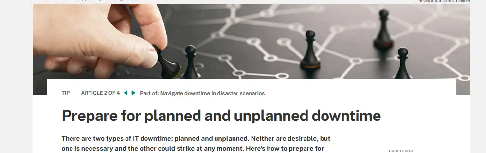 planned and unplanned down time