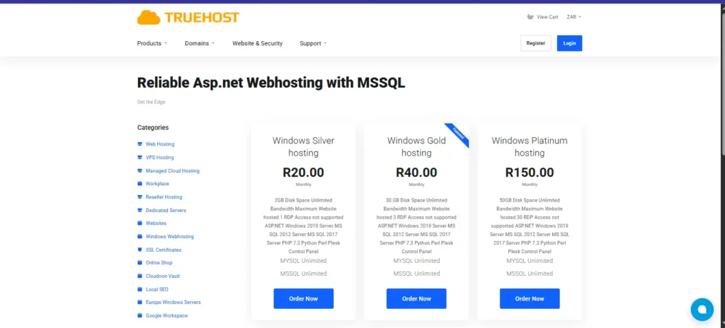 Best Windows Hosting South Africa: A Guide for 2026 1 Truehost Windows Hosting- best windows hosting service provider