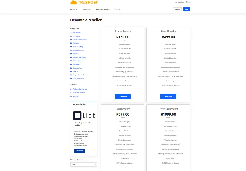 reseller hosting plan