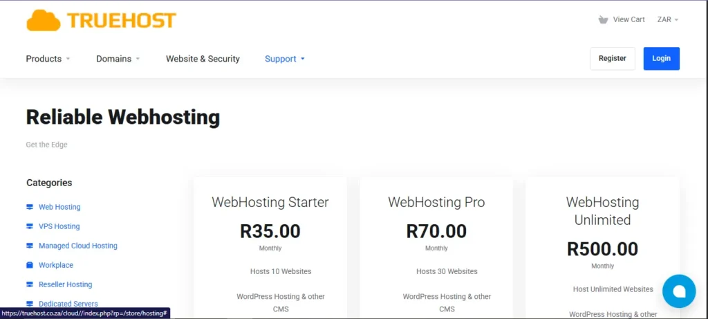 web hosting price