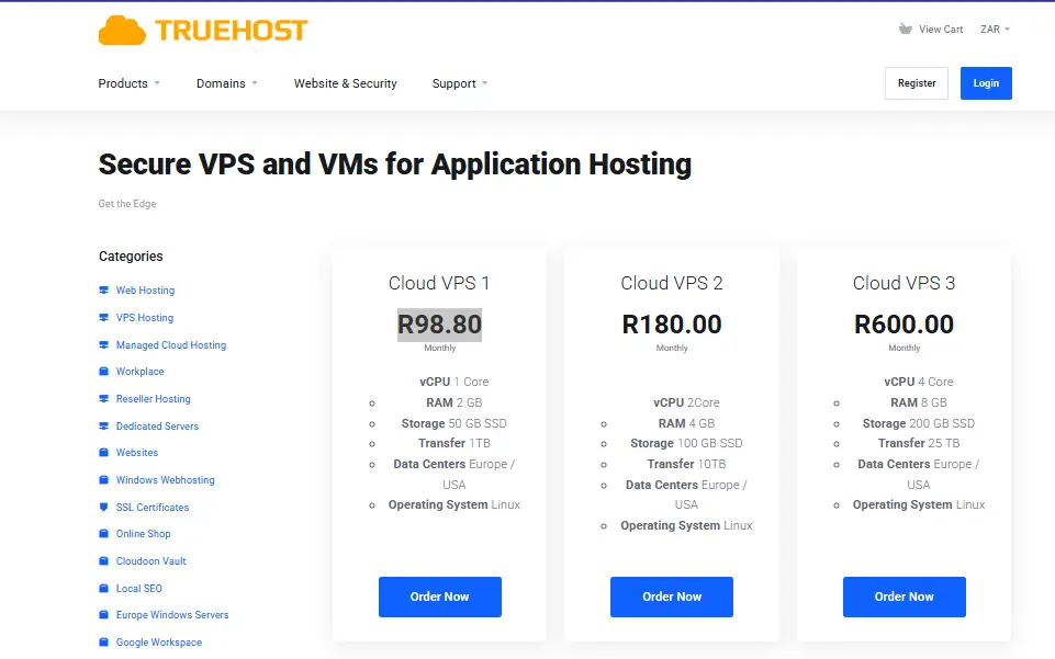 7 Best Cheap VPS Hosting South Africa Under R200 (2026 Deals) 1 Truehost VPS- cheap VPS hosting South Africa