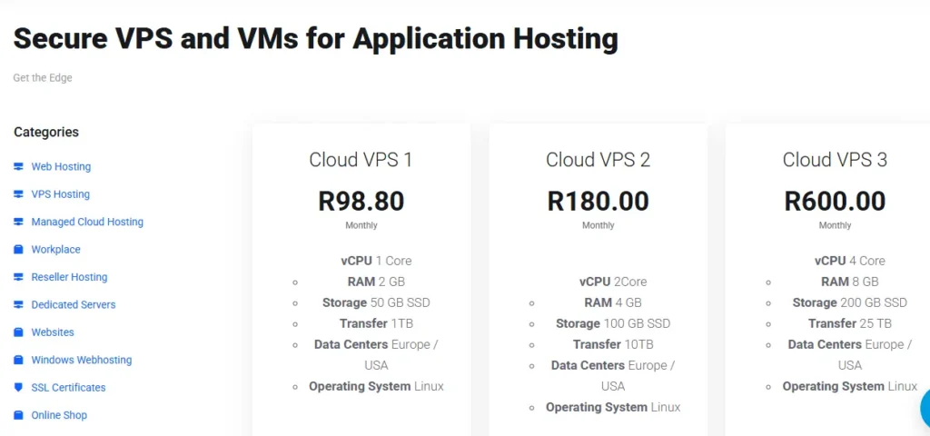 cloud hosting providers cape town