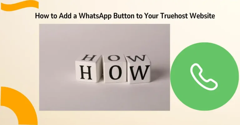 add whatsapp button to truehost website