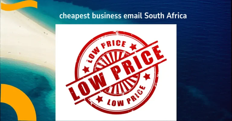 cheapest business email south africa