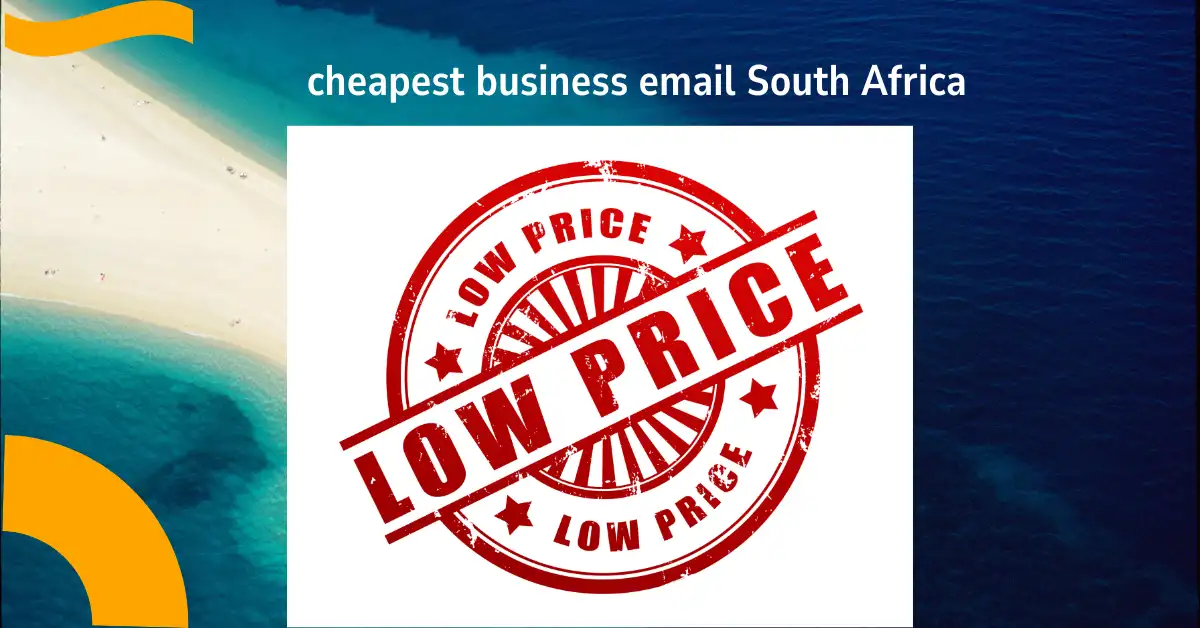 cheapest business email south africa