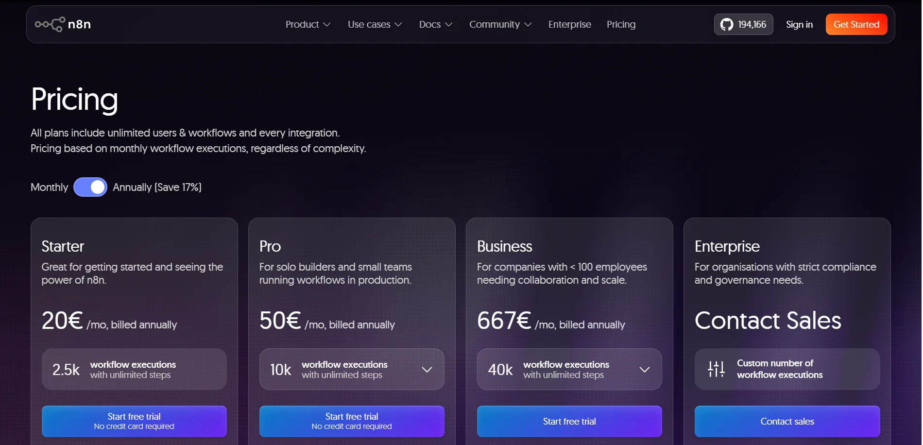 is n8n free - pricing