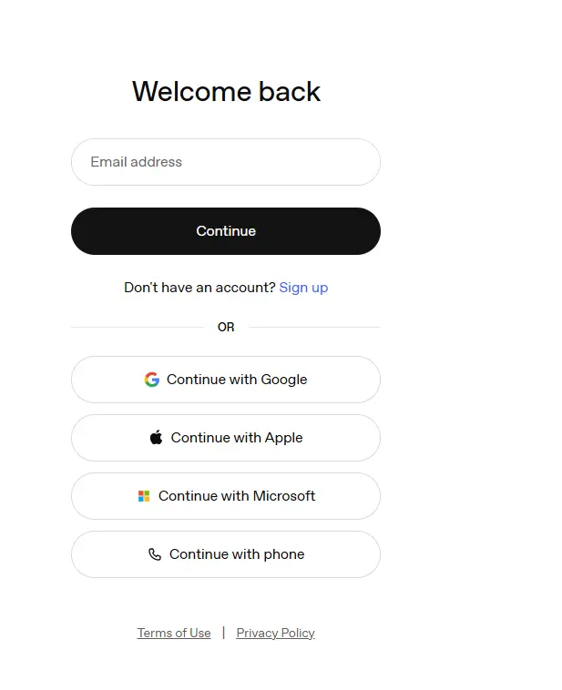 an image of login section