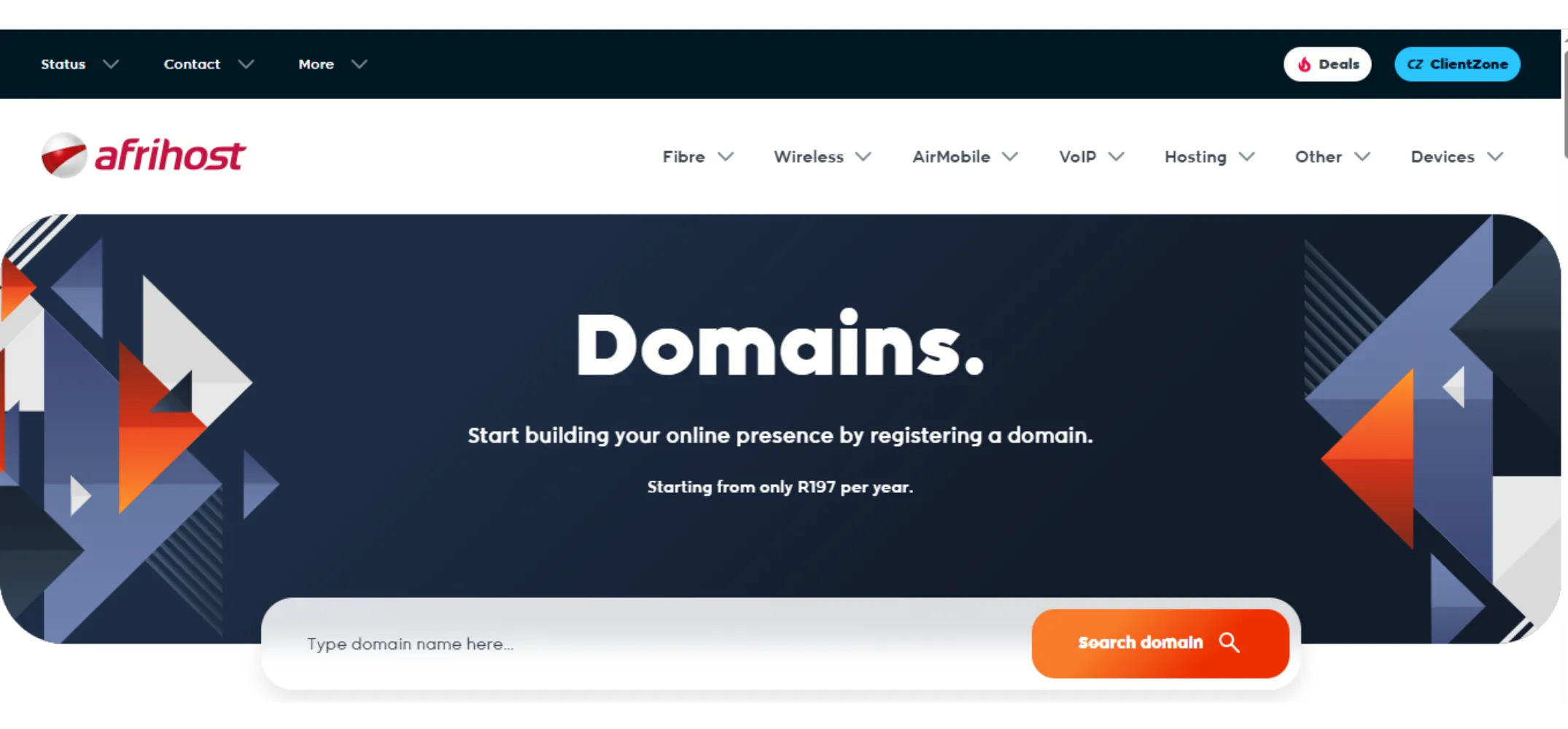 Afrihost Domain Registrars in South Africa