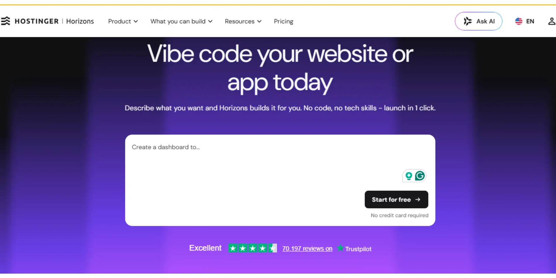 Hostinger AI Builder free website builder in South Africa