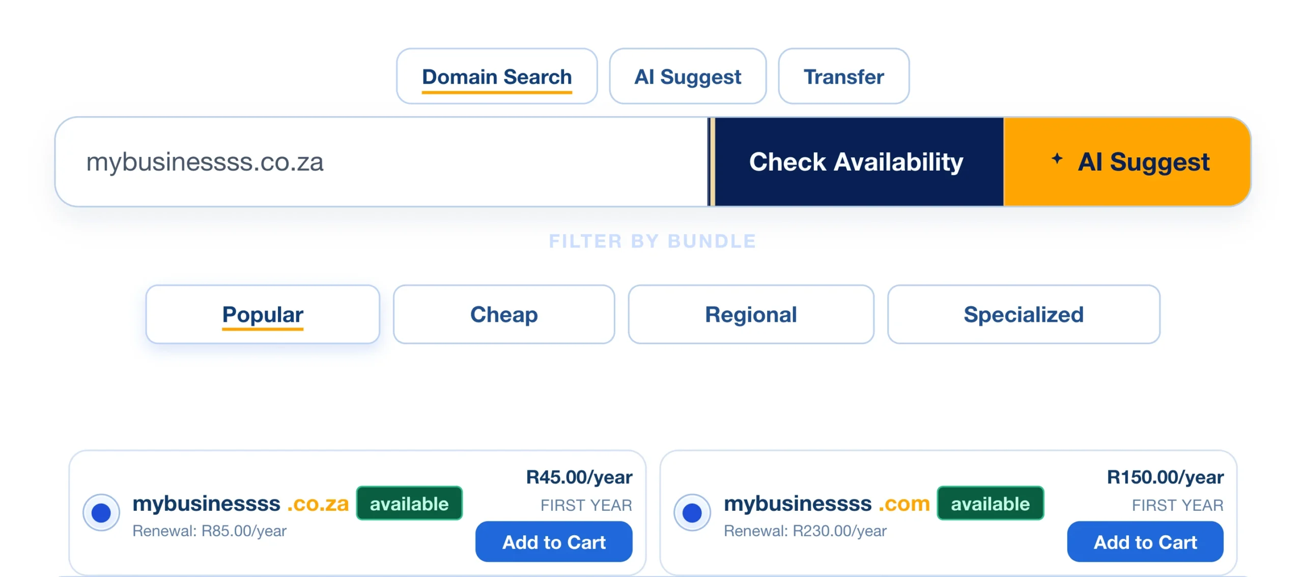 How to register Domain Name: Search