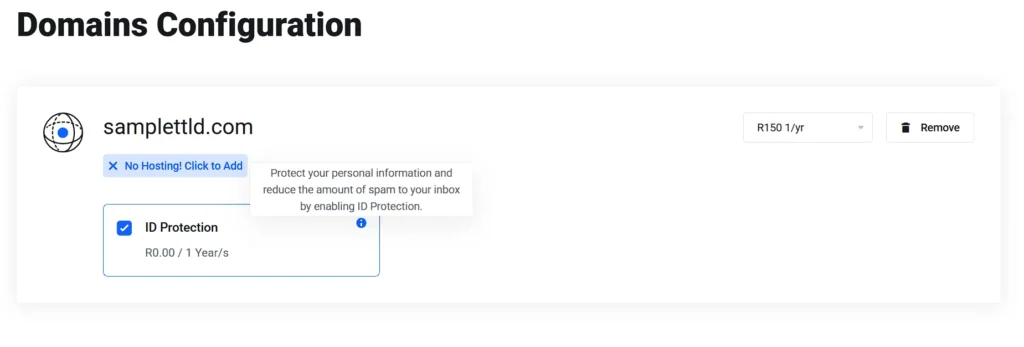 Domains Configuration
ID Protection