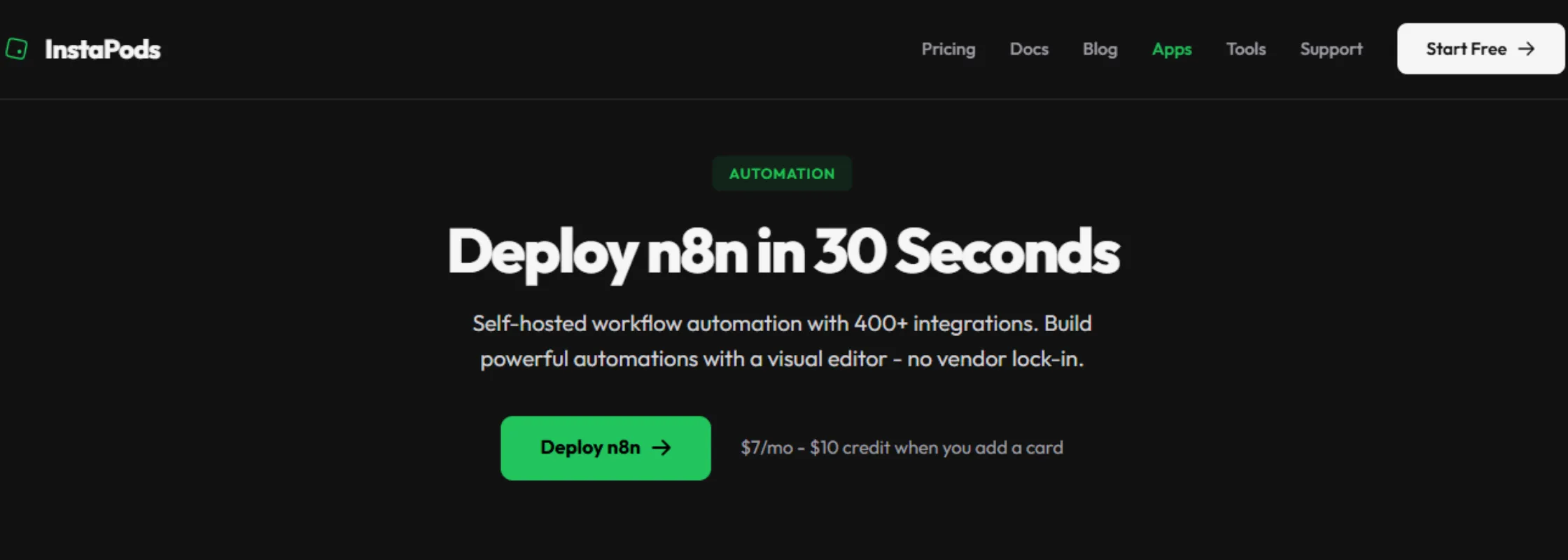 InstaPods Managed n8n Hosting