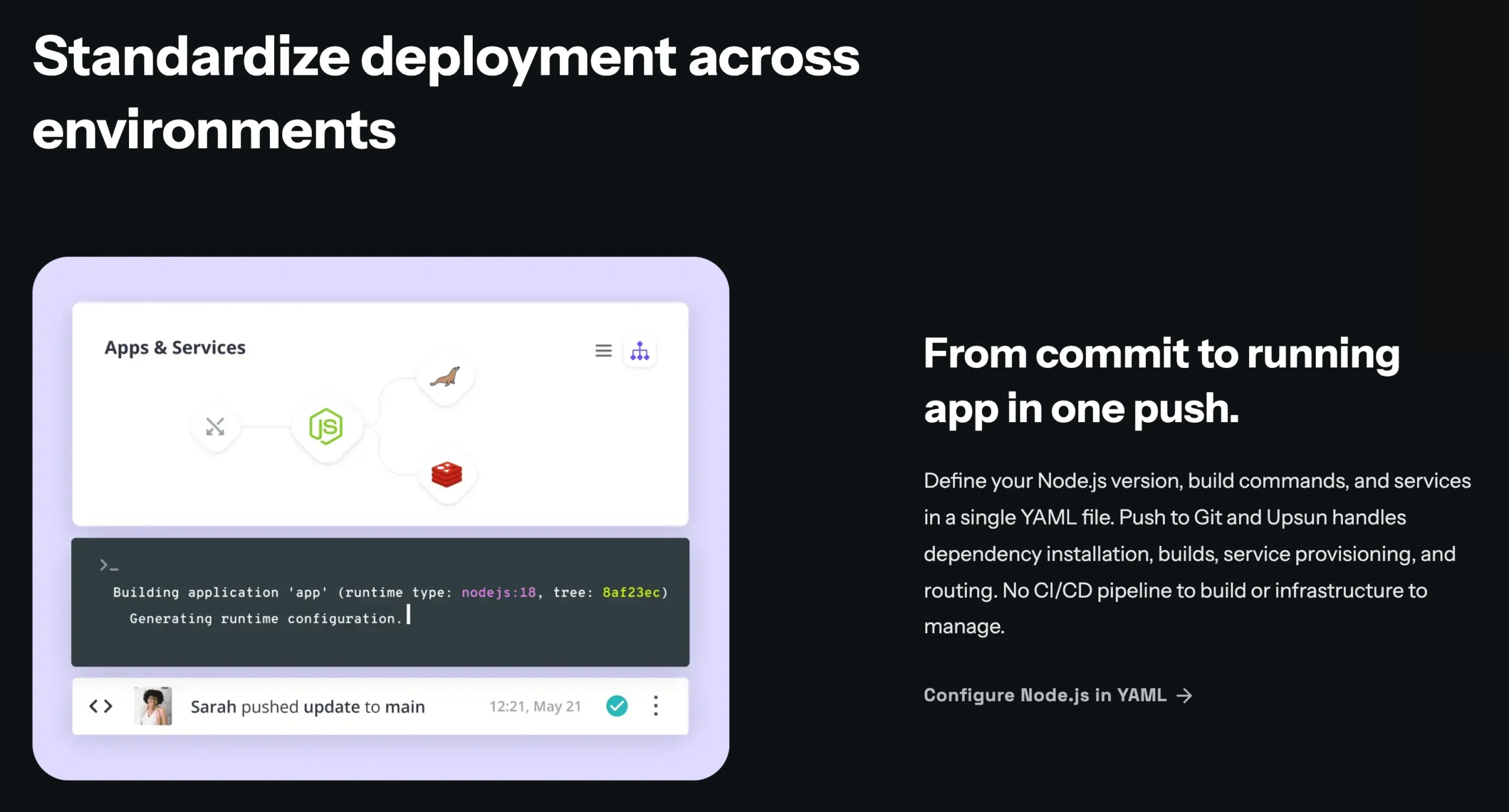 Node.js Hosting Providers: Upsun
