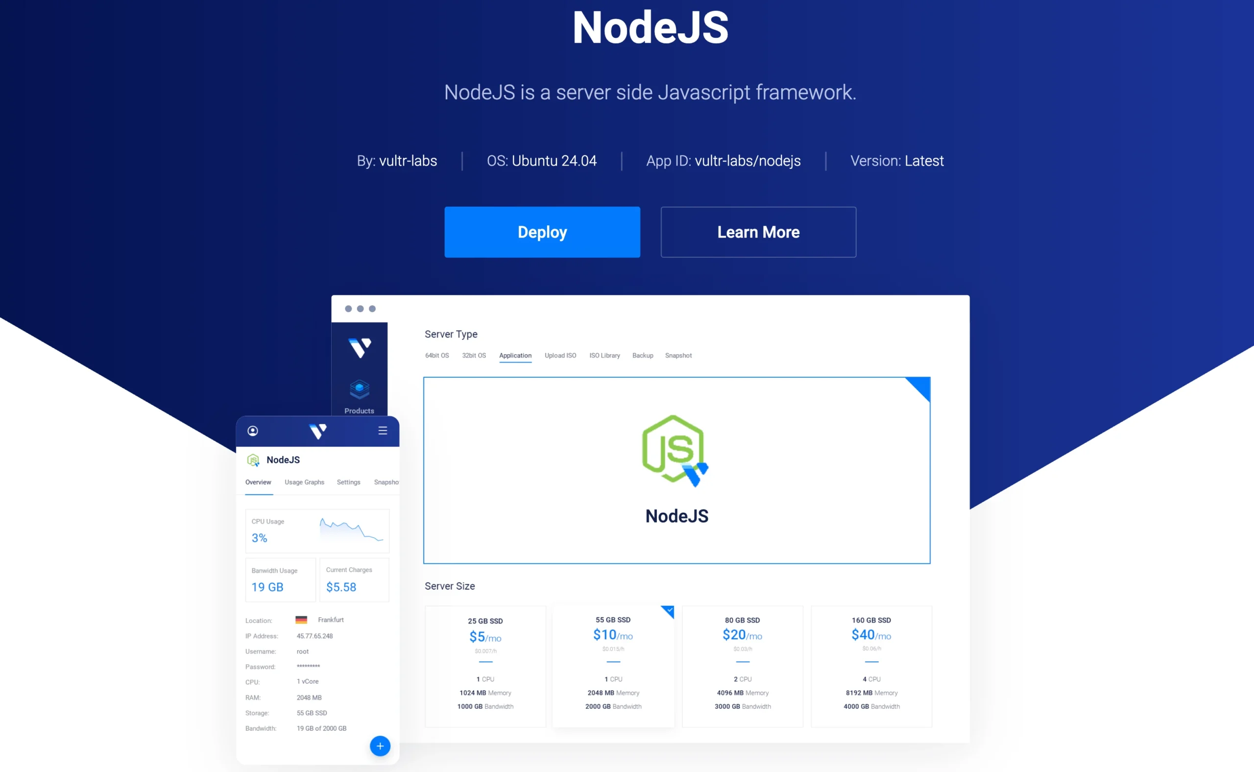 Node.js Hosting Providers: Vultr