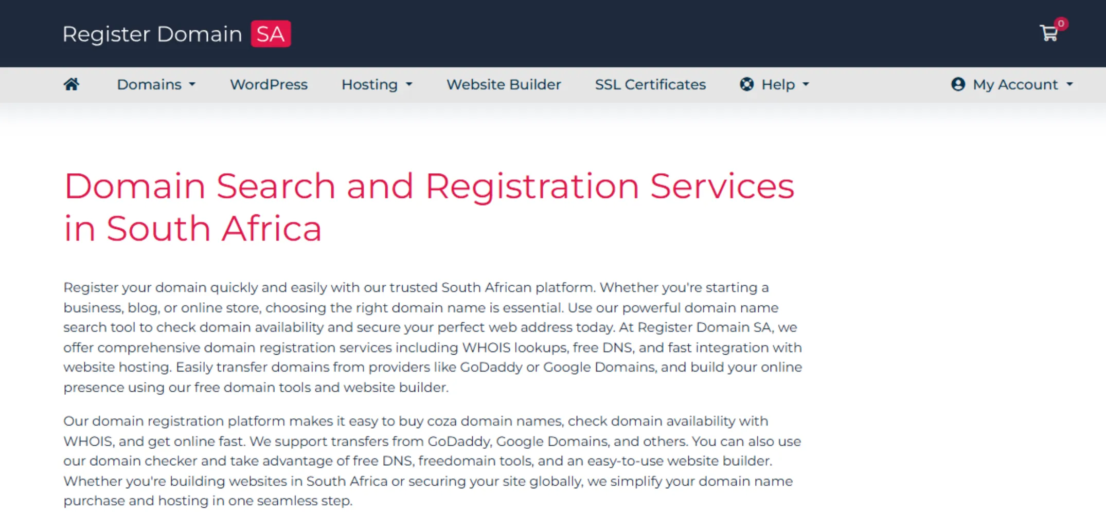 Transfer Your Domain from RegisterDomain.co.za to Truehost.Africa