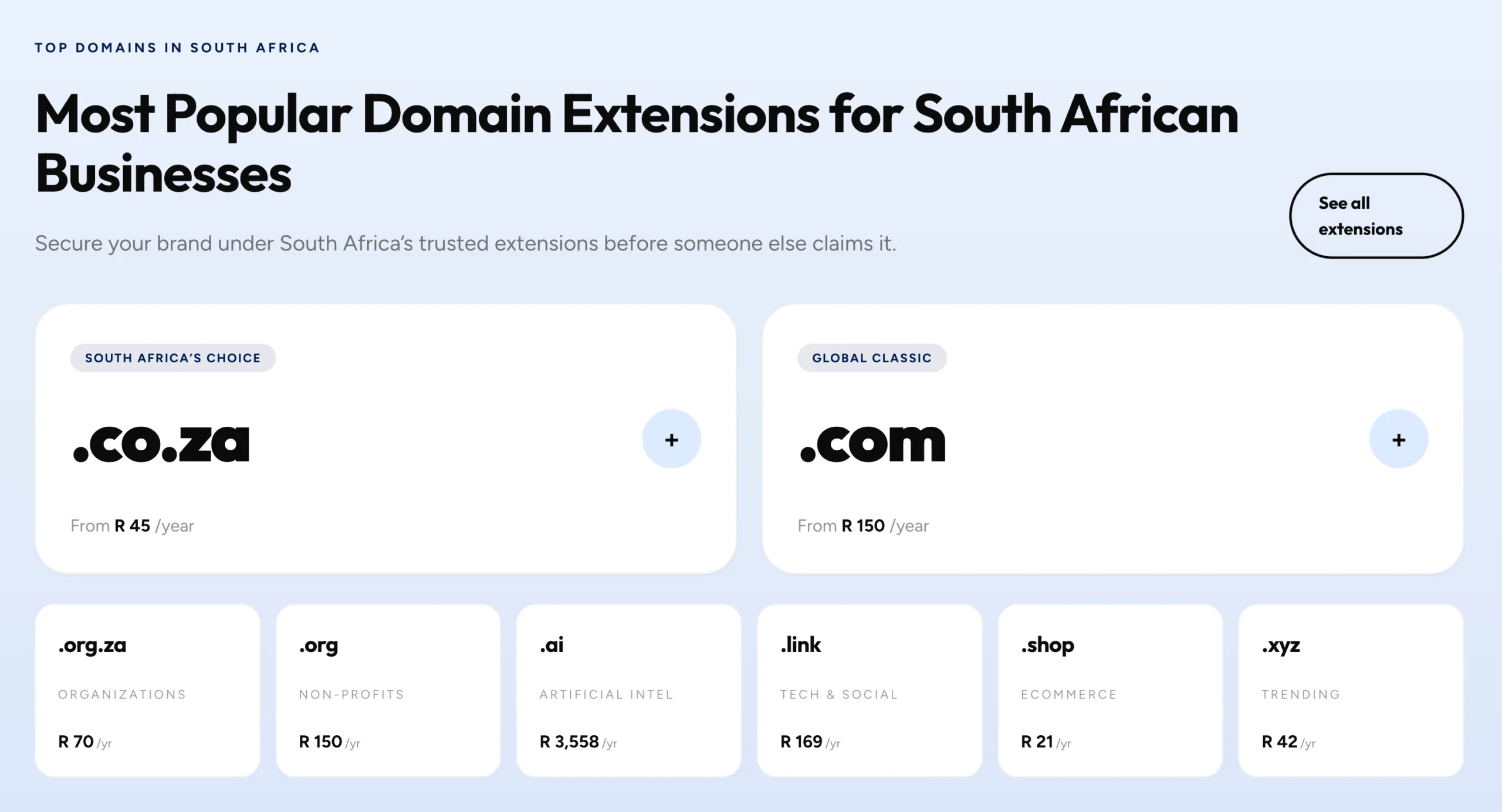 South African Domains at Truehost