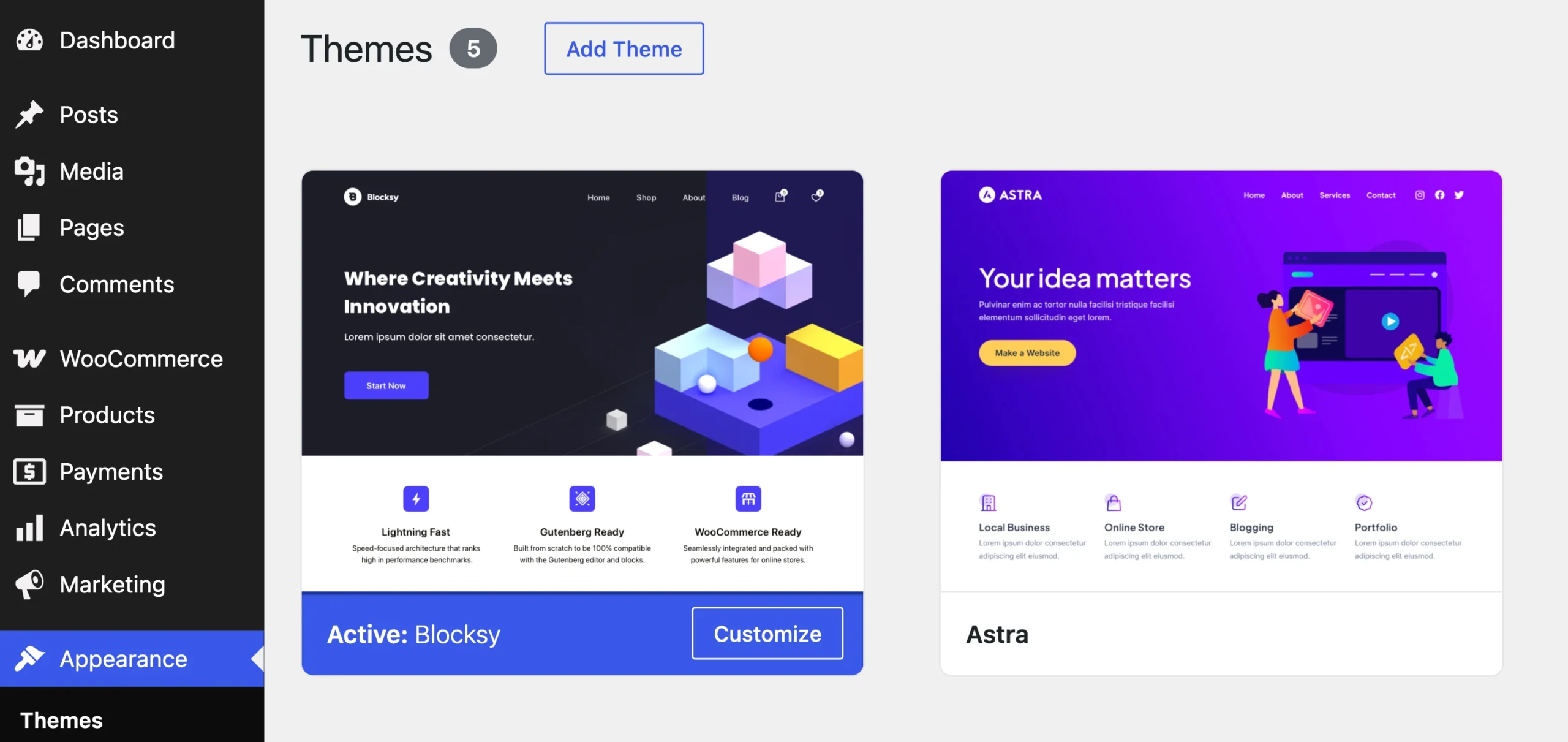 WooCommerce Store on WordPress: Themes