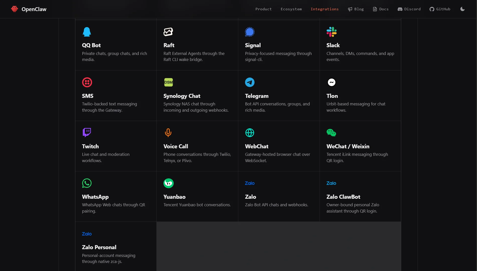 openclaw vs google assistant - chat intergrations