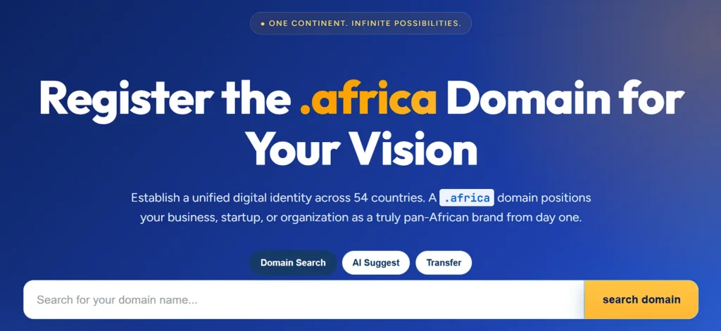 Register the .africa Domain for Your Vision