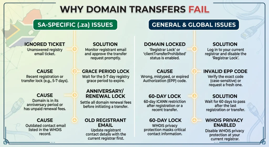 Why Domain Transfers Fail in South Africa