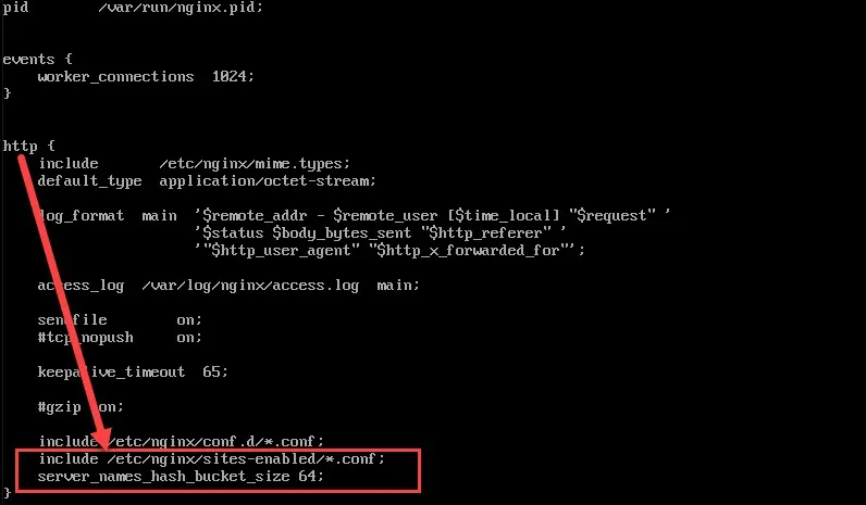 sudo nano /etc/nginx/nginx.conf